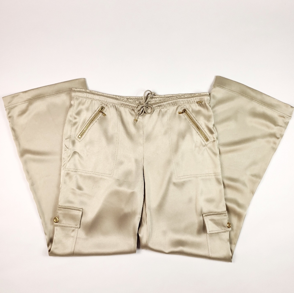 St John Liquid Satin Lounge Pants Cargo Plus Size
